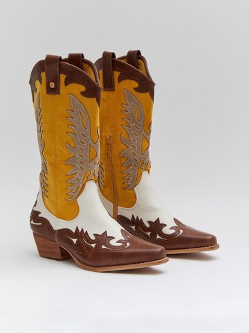 BUONAROTTI Cowboystiefel in Weiß