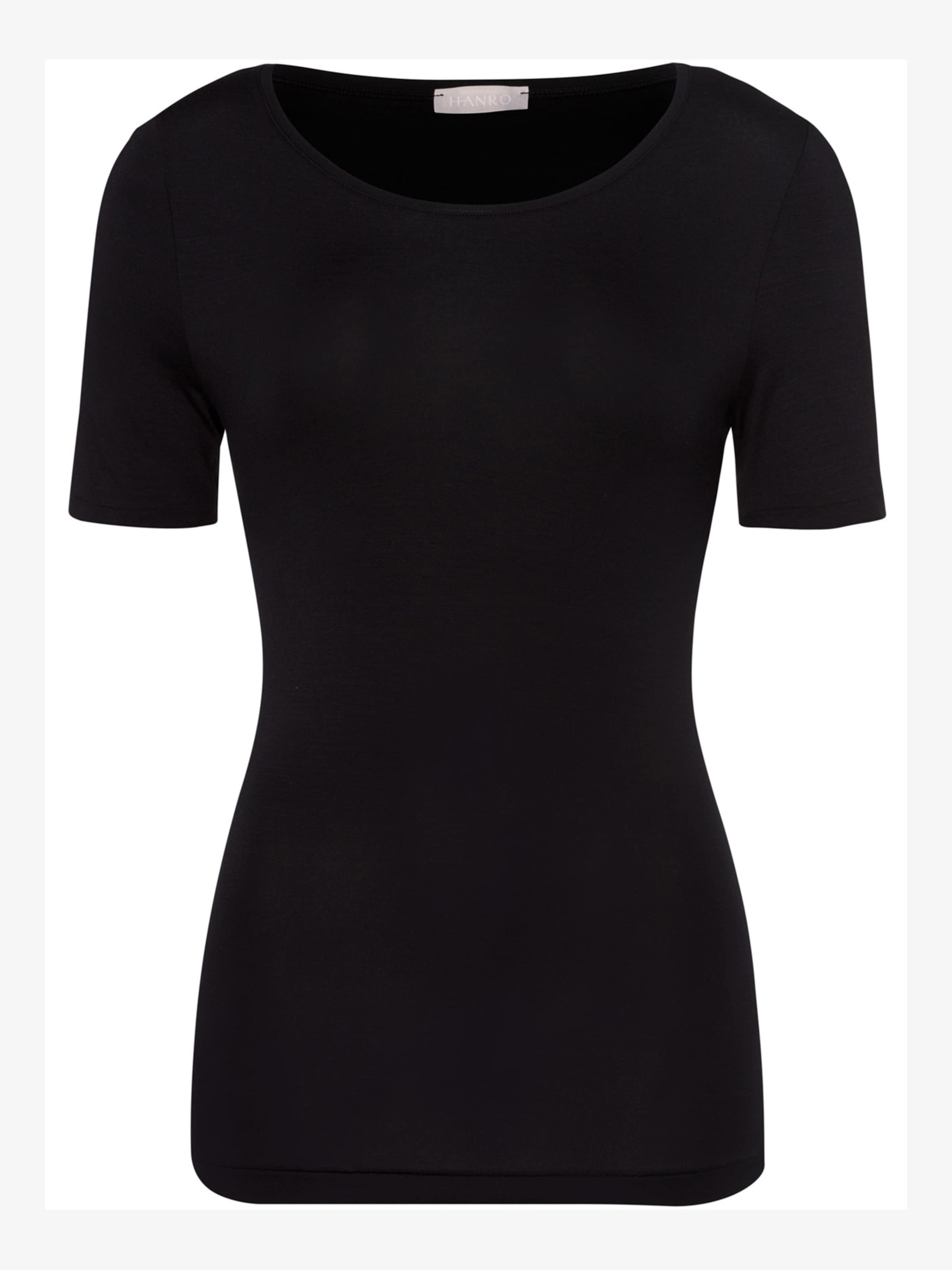 T-shirt ' Soft Touch ' Hanro en noir : devant