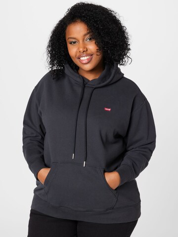 Levi's® Plus Sweatshirt 'Standard Hoodie' in Black: front