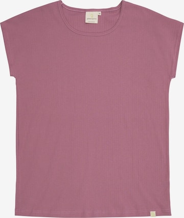 greenjama Pajama Shirt 'Lässiges T-Shirt aus Derby-Rib' in Purple: front