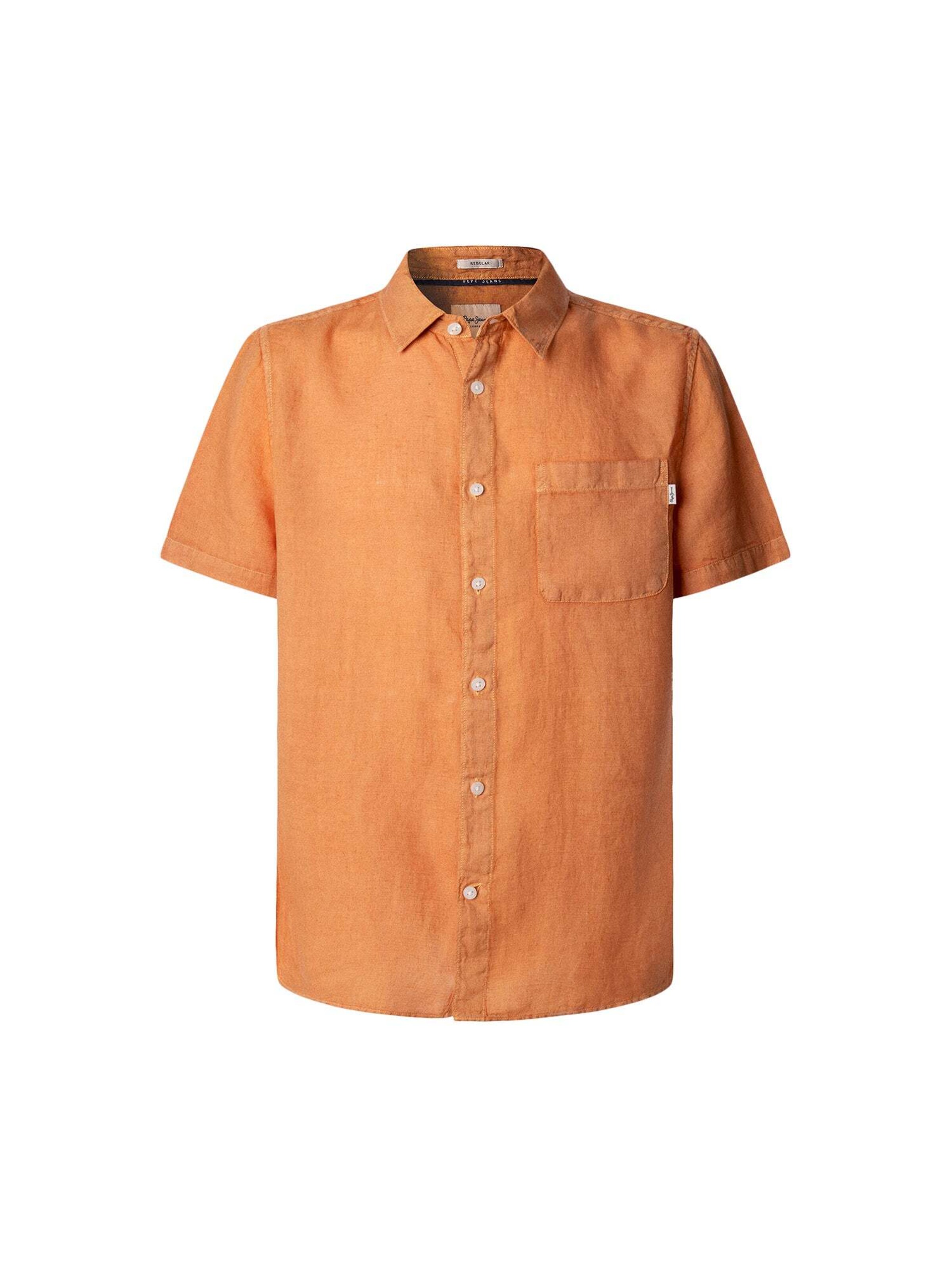 Pepe Jeans Regular fit Button Up Shirt 'Amaro' in Orange: front