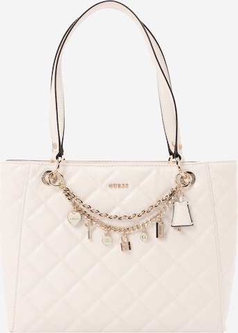 Sac bandoulière 'Libby Noel' GUESS en blanc : devant