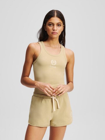 regular Pantaloni 'Hotel' di Karl Lagerfeld in beige: frontale