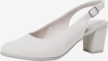 JANA Slingback Pumps in Grey: front