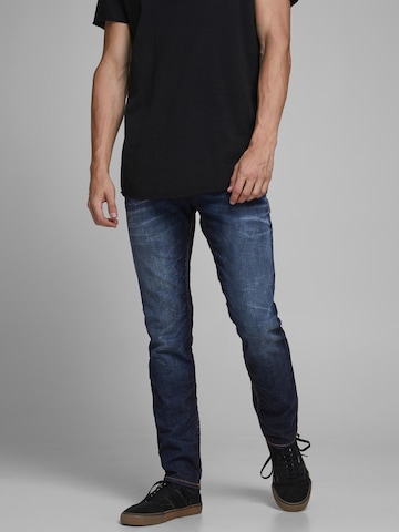 Coupe slim Jean 'Tim' JACK & JONES en bleu : devant