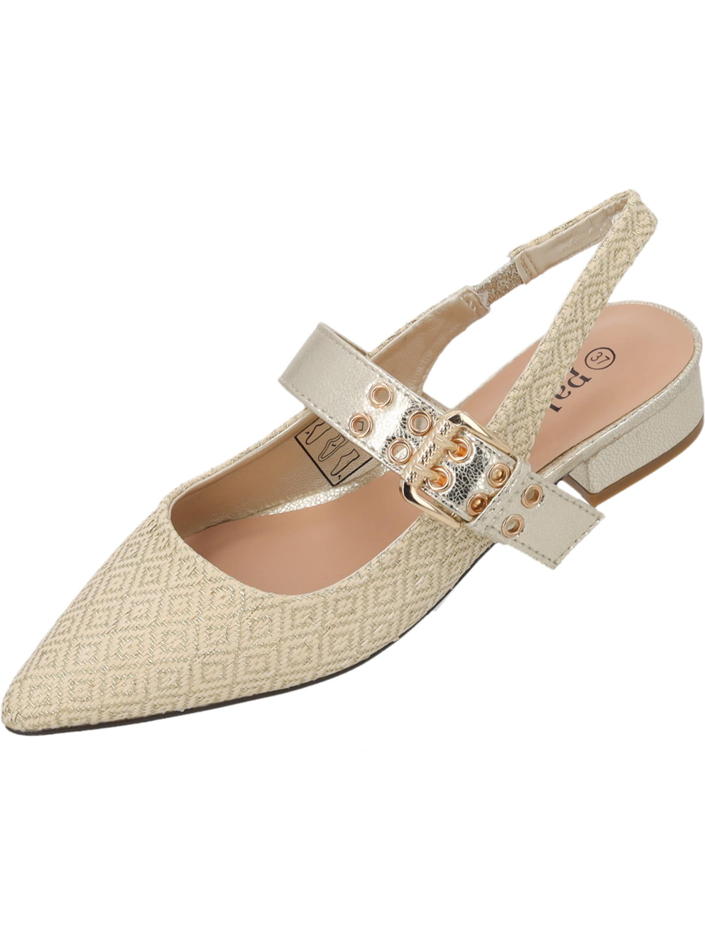 Palado by Sila Sahin Sandale 'Palado Isdris by Sila Sahin'‌‌‌‌‌‌‌‌ in Gold: Vorderseite