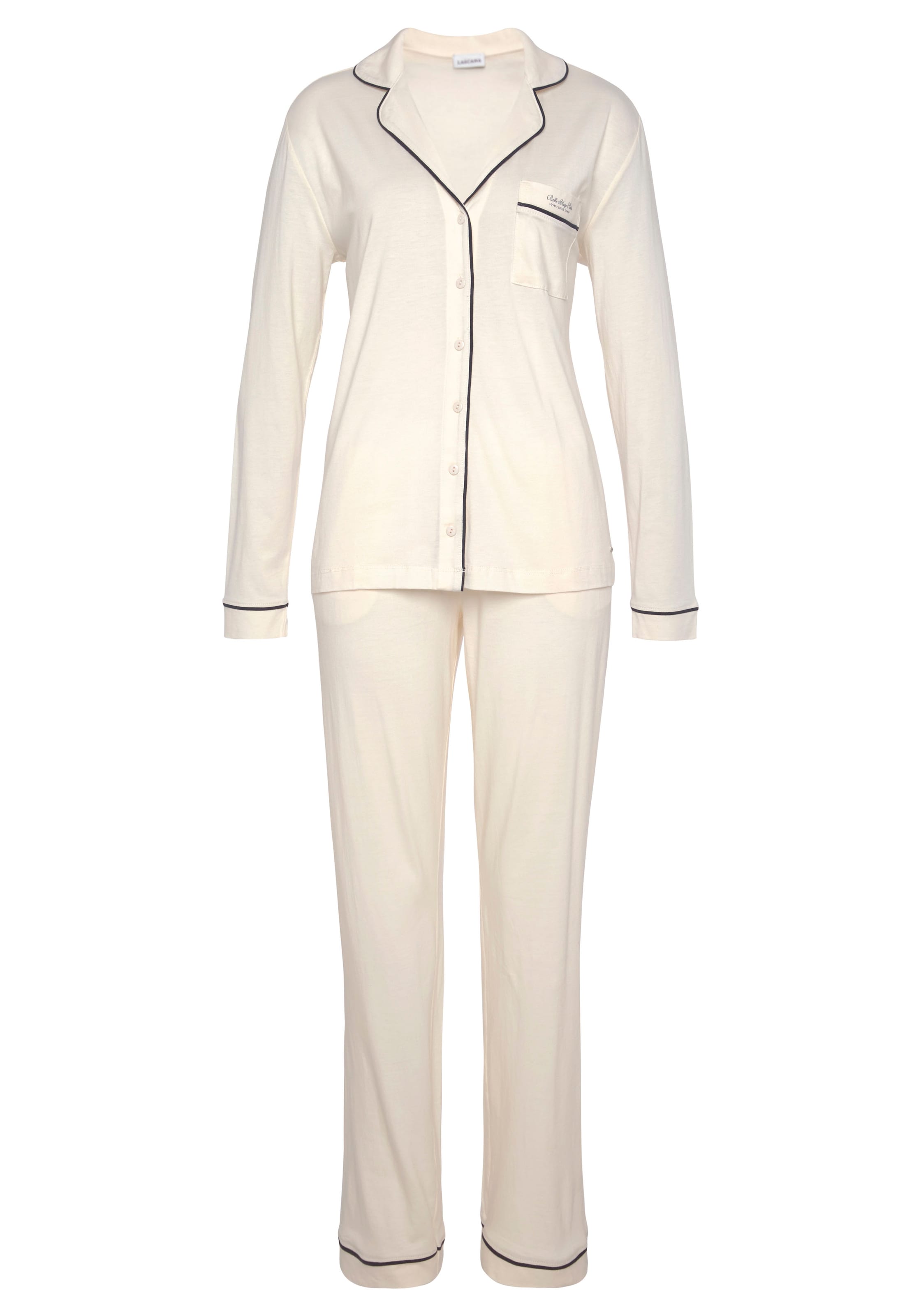 LASCANA - Pijama en beige: frente