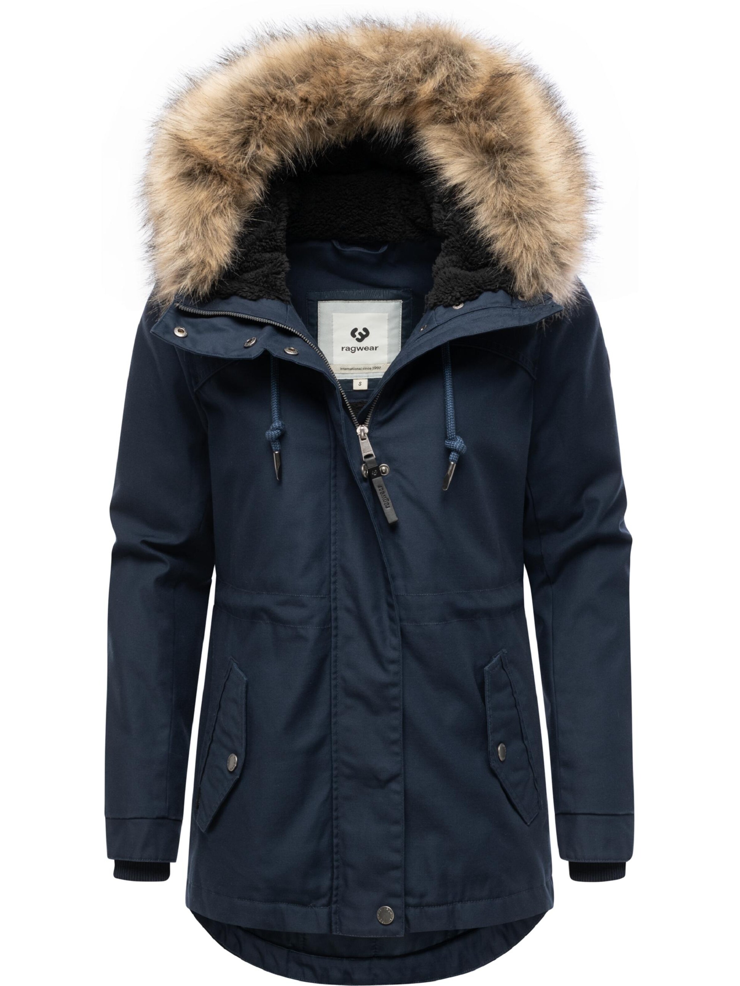 Ragwear Winterparka 'Tawny Short' in Blauw