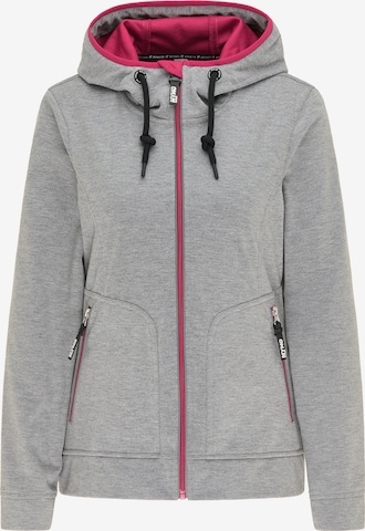 myMo ATHLSR Athletic Zip-Up Hoodie in Grey: front