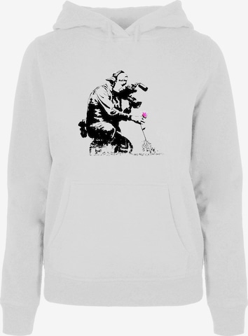 Merchcode Sweatshirt 'Flower Puller' in White: front