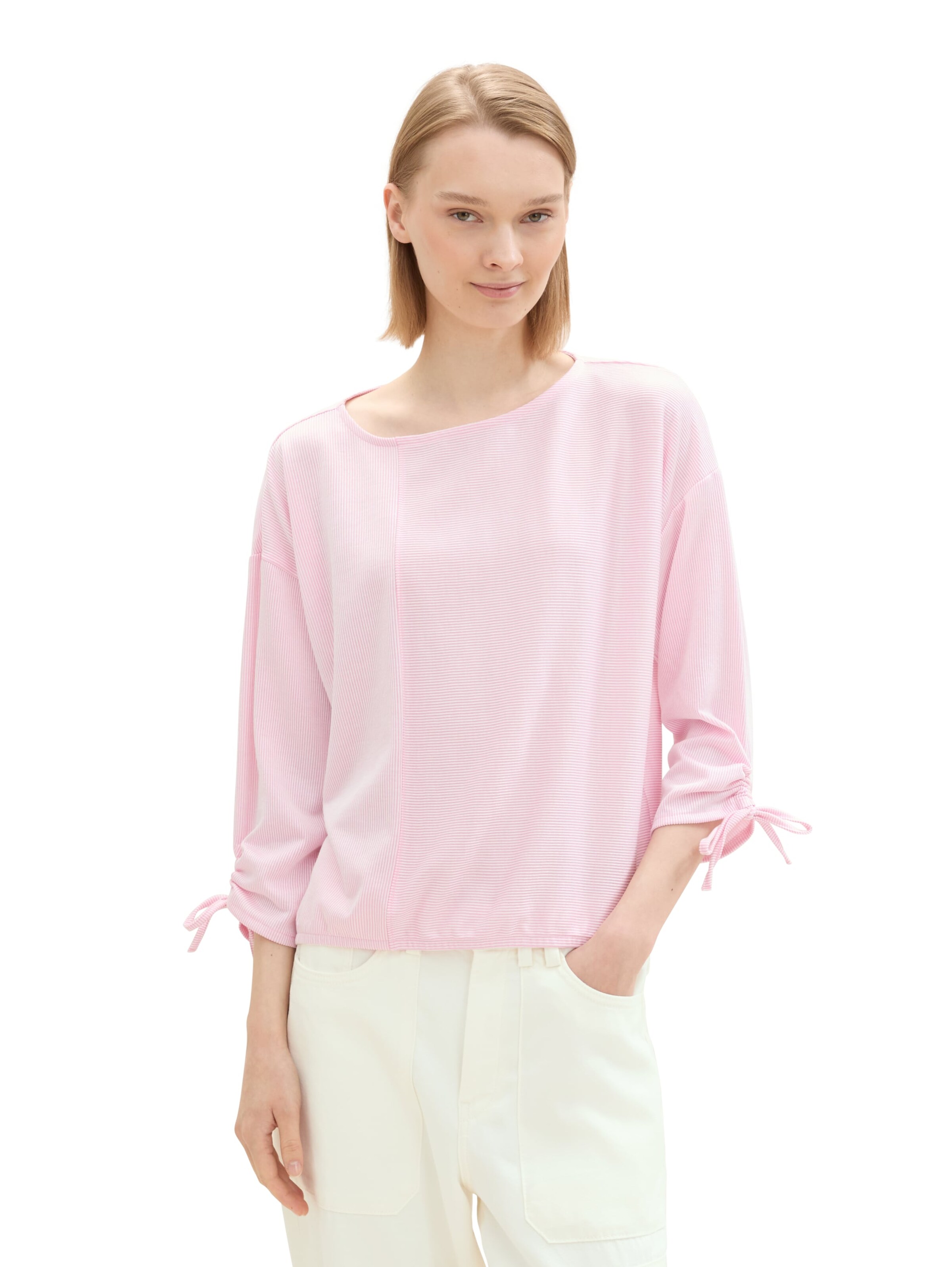 rožinė TOM TAILOR DENIM Marškinėliai: priekis