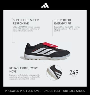 juoda ADIDAS PERFORMANCE Futbolo bateliai 'Predator Pro'
