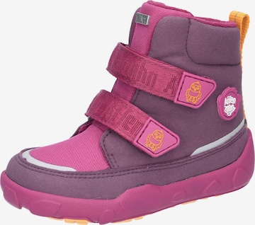 Affenzahn Winterstiefe 'Comfy Bird' in Lila: Vorderseite