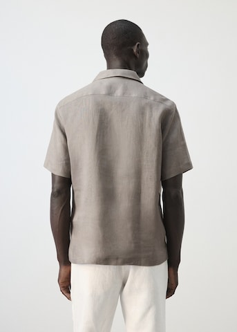 MANGO MAN Regular fit Button Up Shirt 'Ants' in Brown