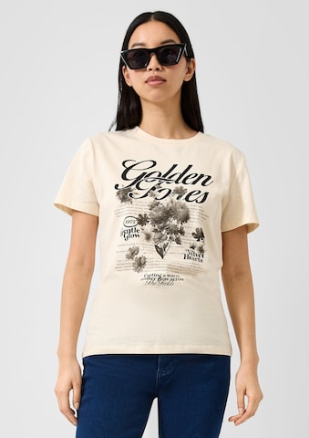 QS T-Shirt in Beige: Vorderseite