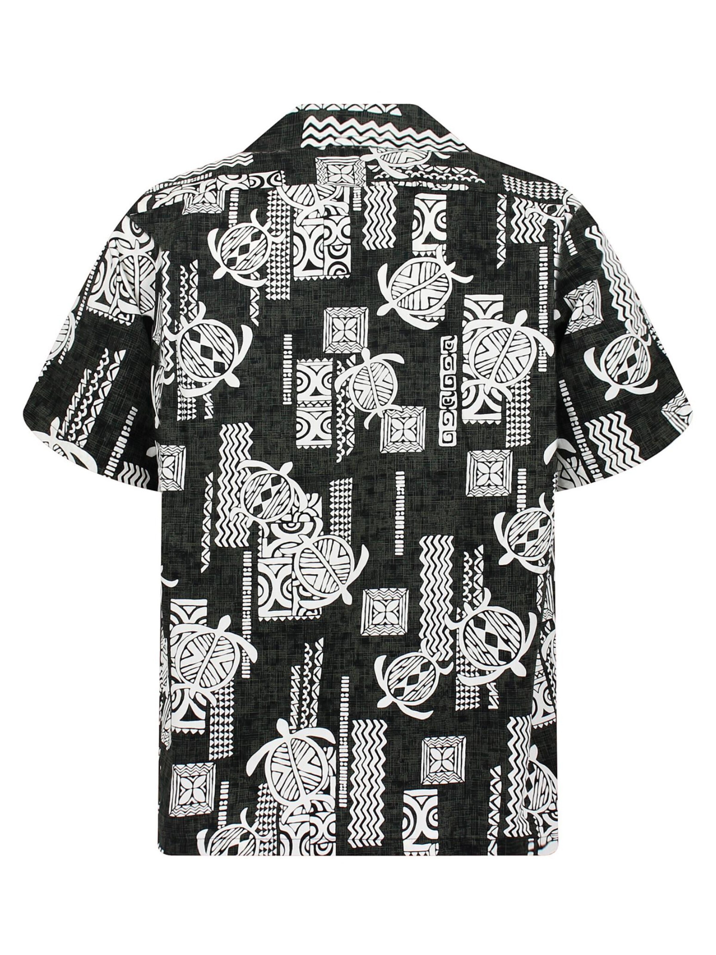 Pacific Legend Regular fit Button Up Shirt 'Tattoo Turtle' in Green