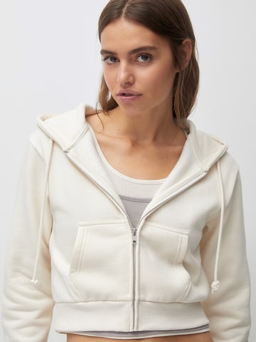 Pull&Bear Sweat jacket in White