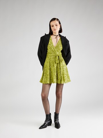 Robe de cocktail 'BAROL' Bardot en vert