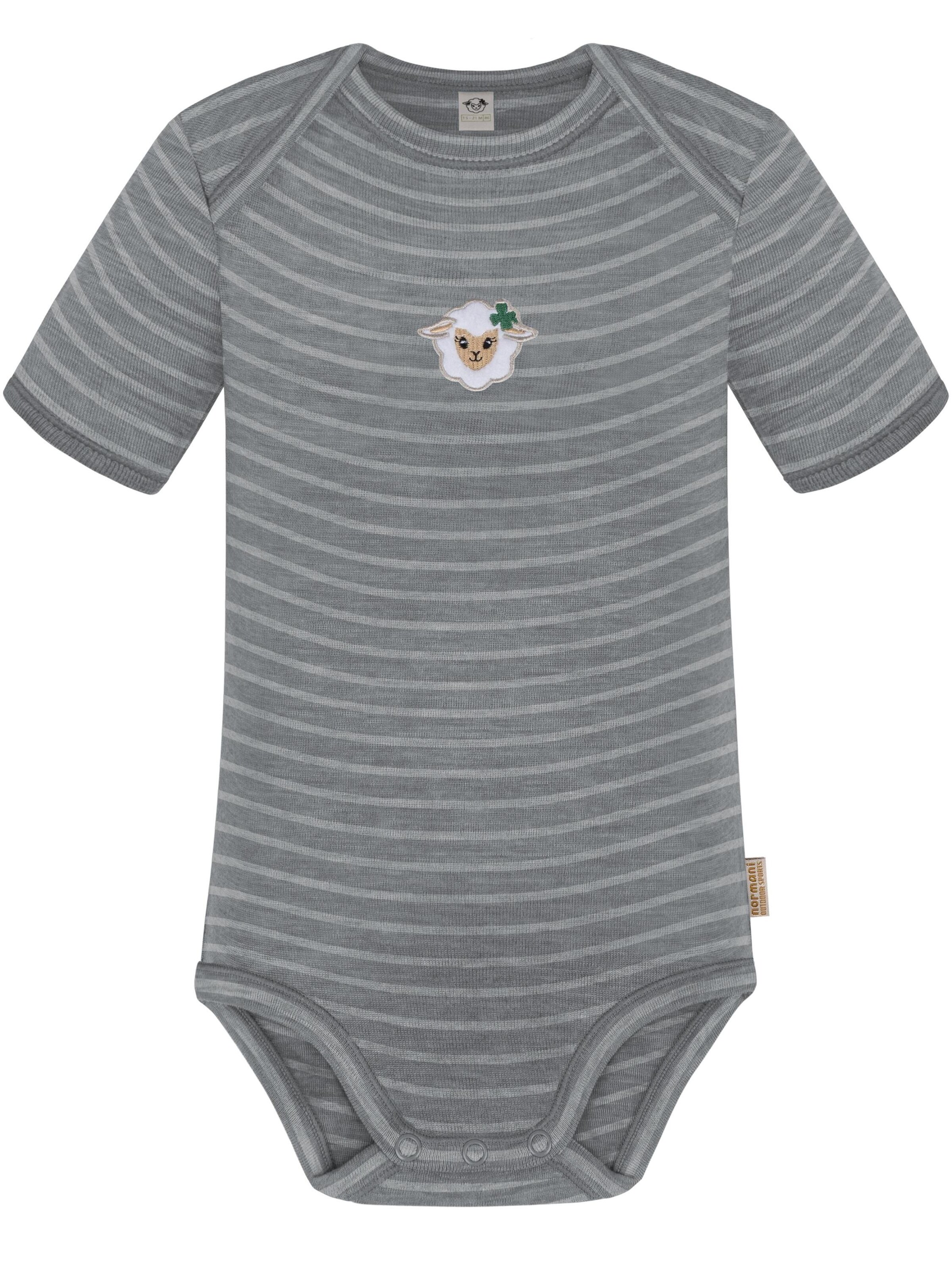 Barboteuse / body 'Tauranga' normani en gris : devant