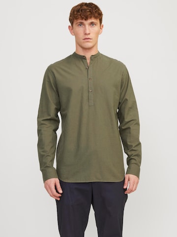 JACK & JONES Regular fit Button Up Shirt 'Summer' in Green: front
