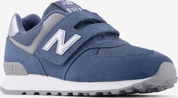 Baskets '574 Hook & Loop' new balance en bleu : devant