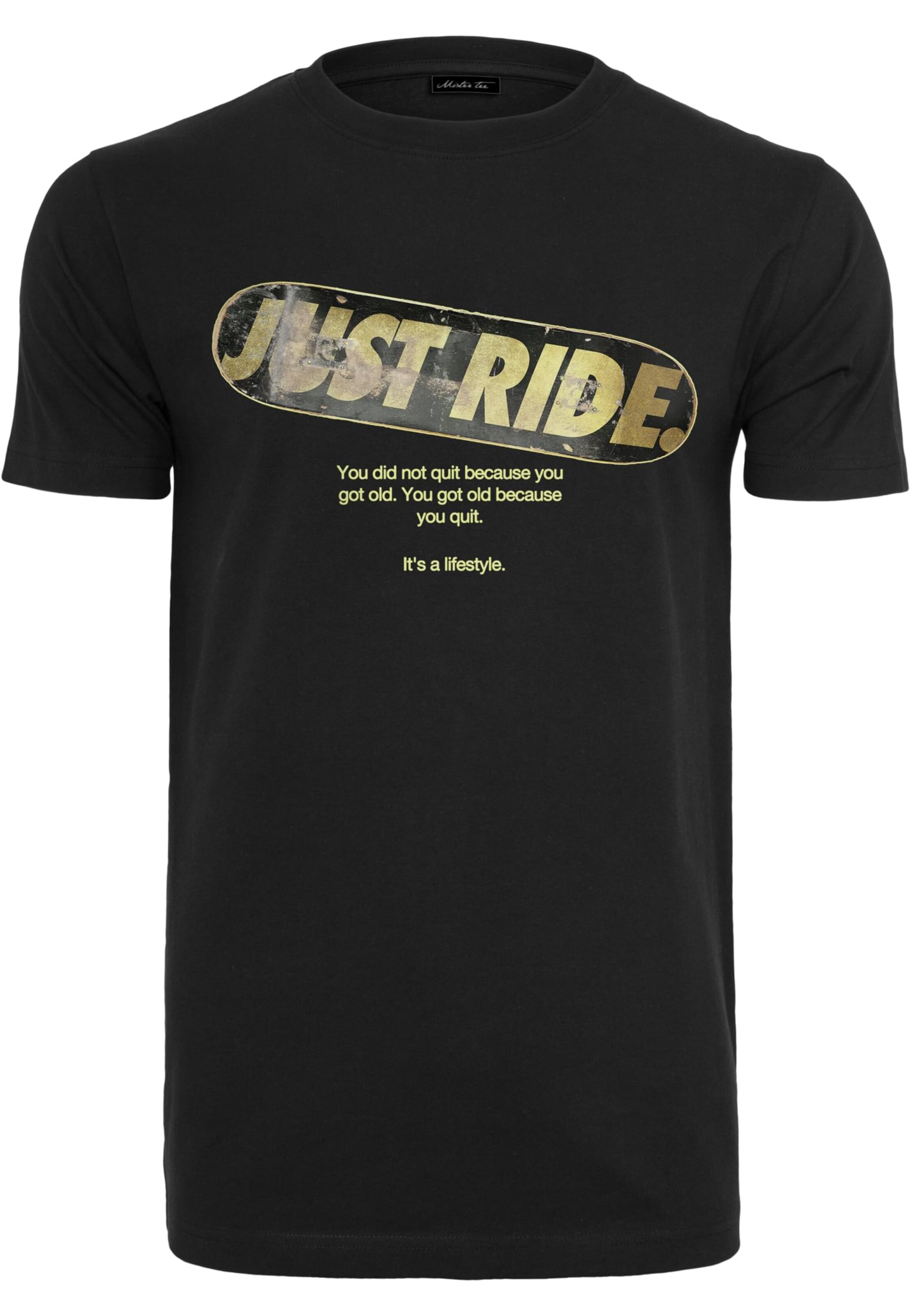 MT Men Shirt 'Just Ride' in Black: front