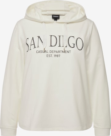 Ulla Popken Sweatshirt in White: front