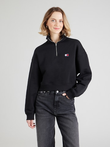 Tommy Jeans Sweatshirt in Black: front