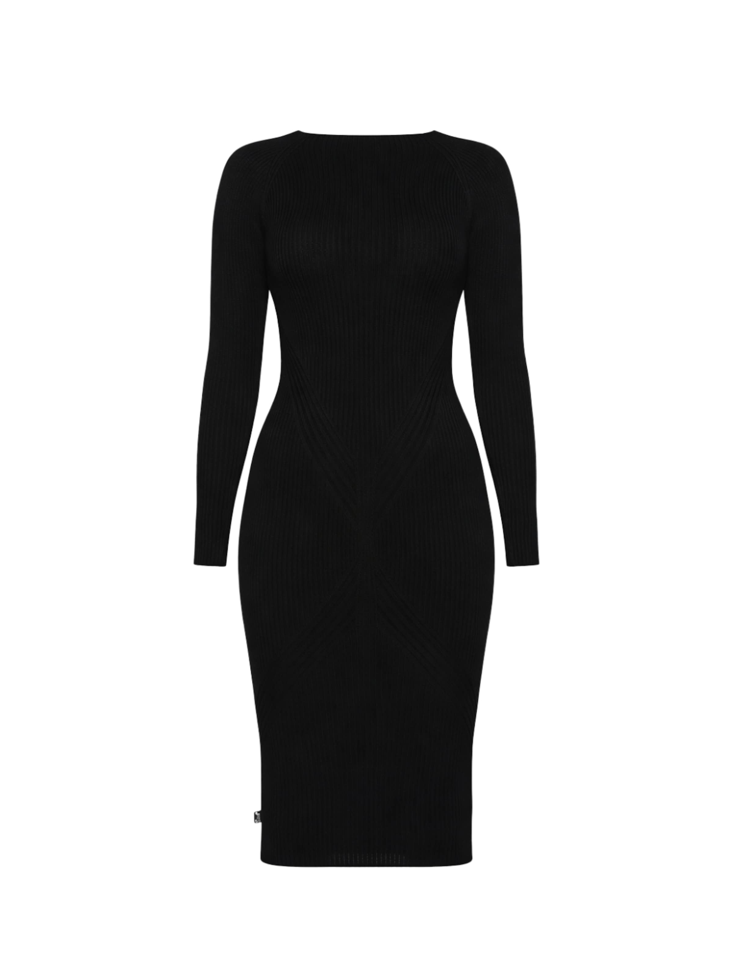 Süel knitwear - Vestido de punto 'Gabi' en negro: frente