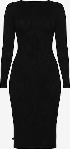 Süel knitwear Strickkleid 'Gabi' in Schwarz: Vorderseite