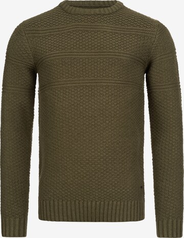 INDICODE JEANS Sweater ' Mirek ' in Green: front