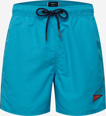 Superdry Zwemshorts in Blauw: voorkant