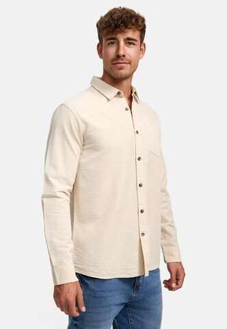 Coupe regular Chemise 'Caix' INDICODE JEANS en beige