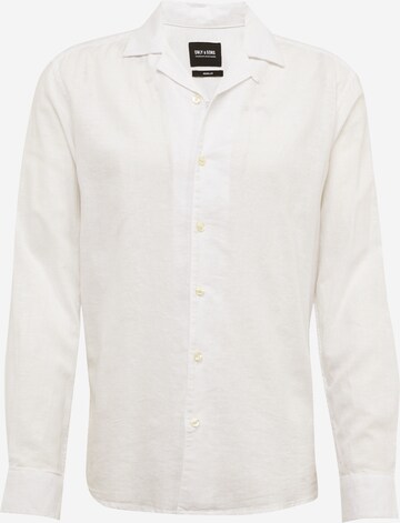 Only & Sons Button Up Shirt 'CAIDEN' in White: front