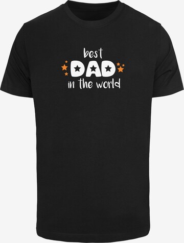 Maglietta 'Fathers Day - Best Dad In The World' di Merchcode in nero: frontale