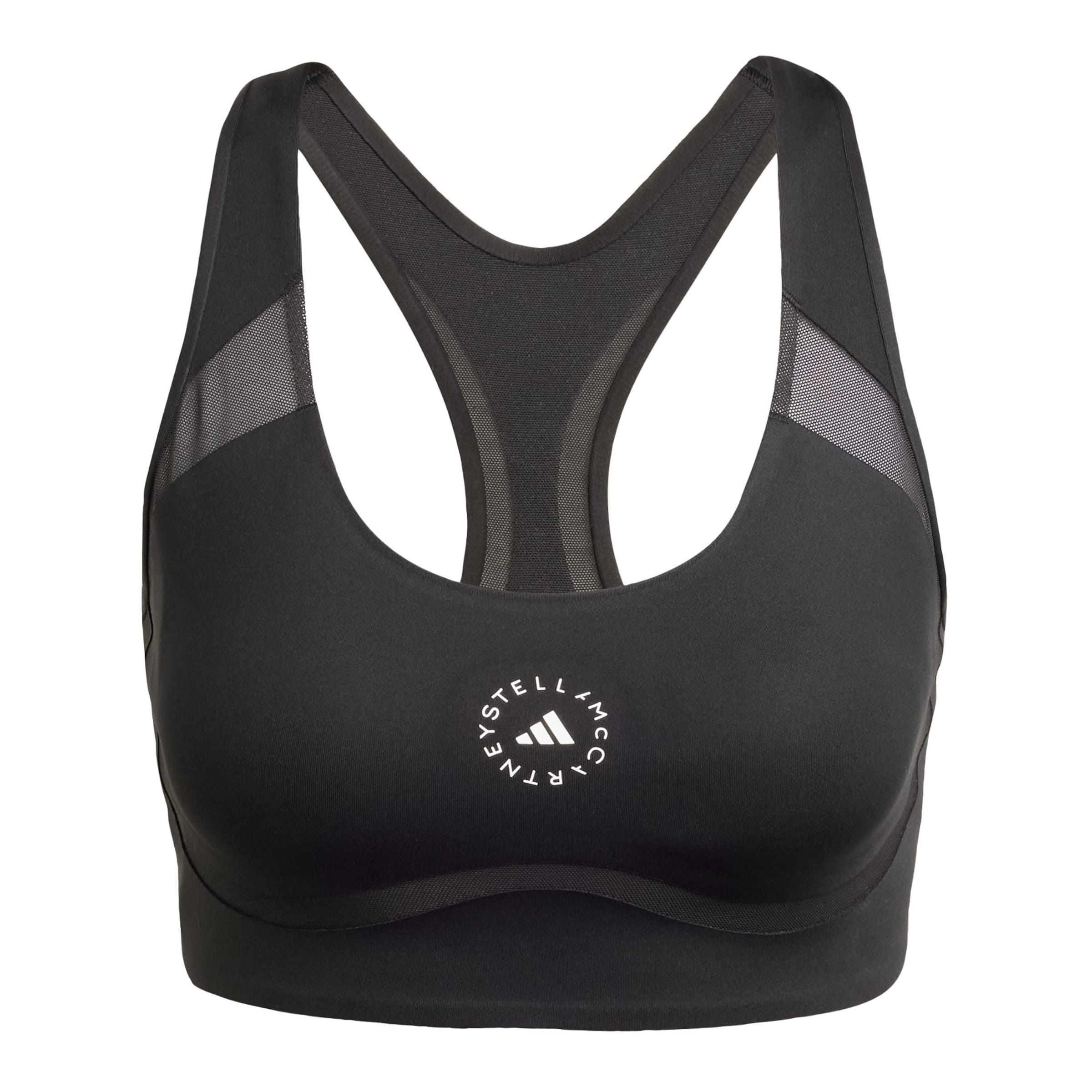 ADIDAS BY STELLA MCCARTNEY Bustier Sportmelltartók 'TruePurpose Power Impact' - fekete: elől