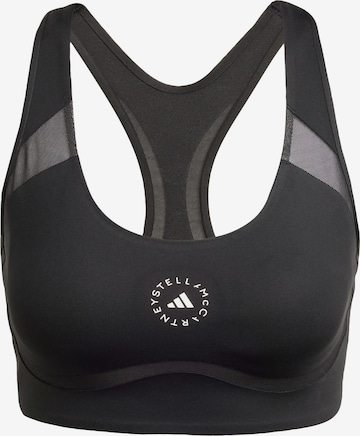ADIDAS BY STELLA MCCARTNEY Bustier Urheilurintaliivit 'TruePurpose Power Impact' värissä musta: etupuoli