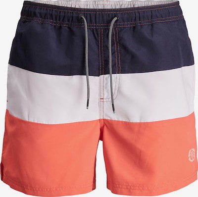 Șorturi de baie 'Bali' Jack & Jones Plus pe albastru noapte / somon / alb, Vizualizare produs