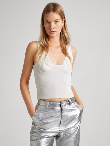 Pepe Jeans Knitted Top 'Falon' in Grey: front