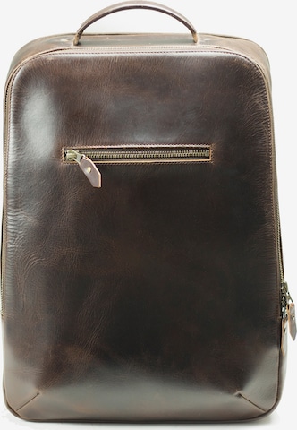 Buckle & Seam Backpack 'Leon' in Brown: front