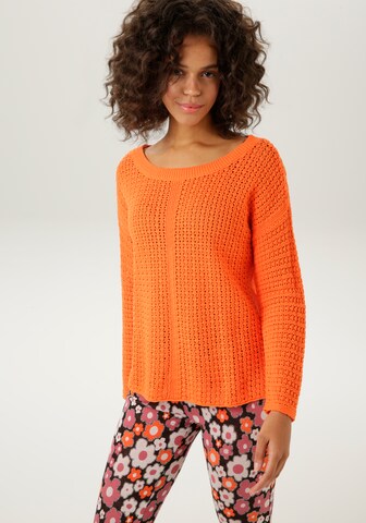 Aniston CASUAL Sweater in Orange: front