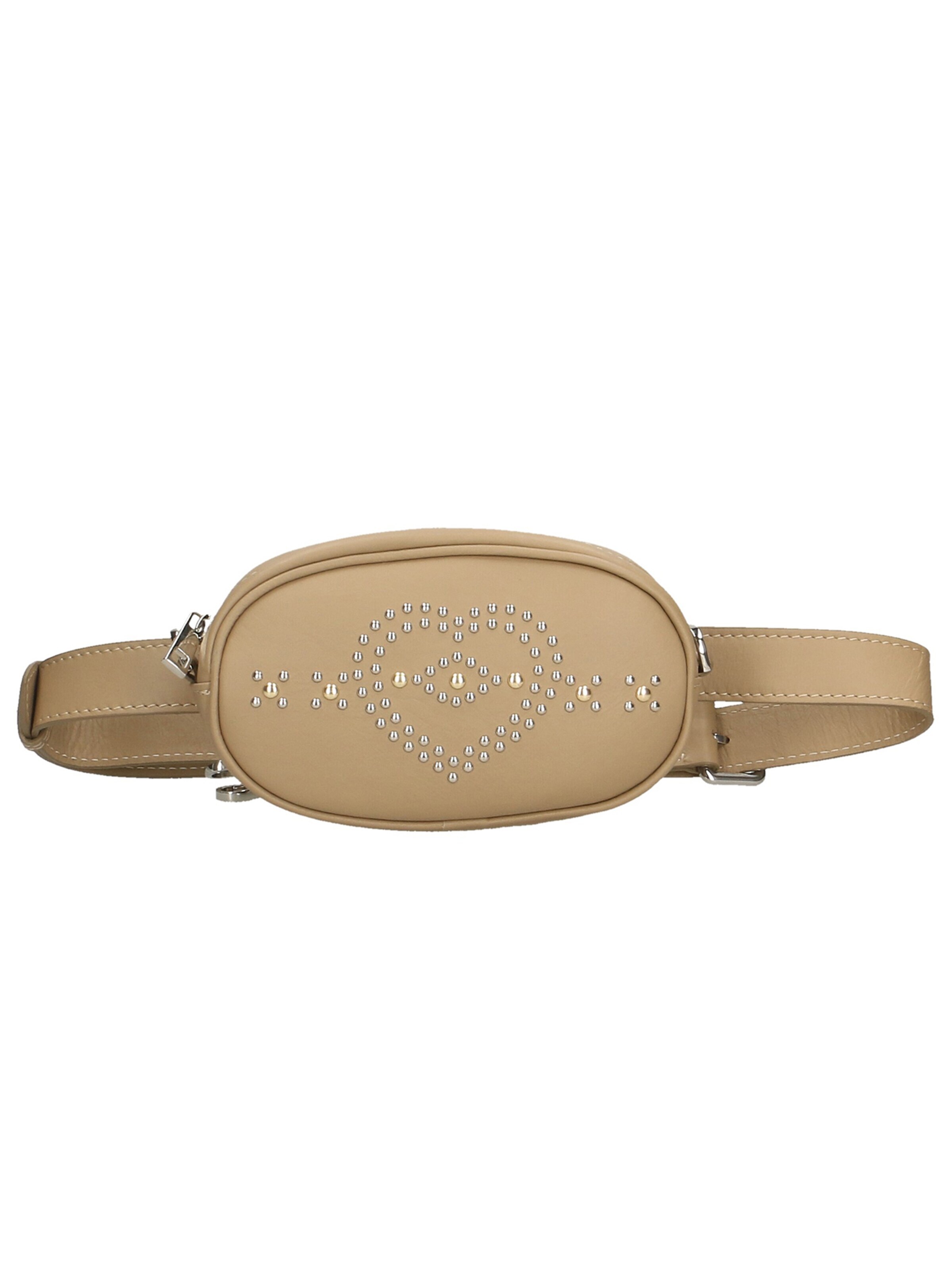 Marsupio 'Marsupio donna pelle sauvage con borchie cuore Made in Italy' di Gave Lux in grigio: frontale