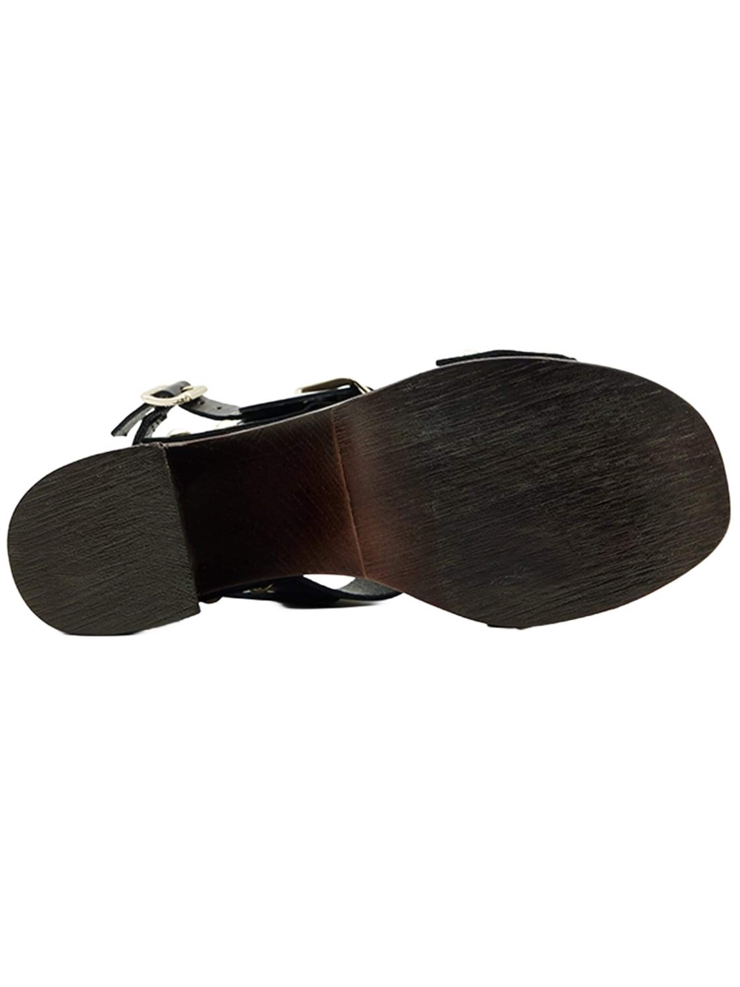 Desa Sandalen met riem 'Plateau-Sandalen' in Zwart