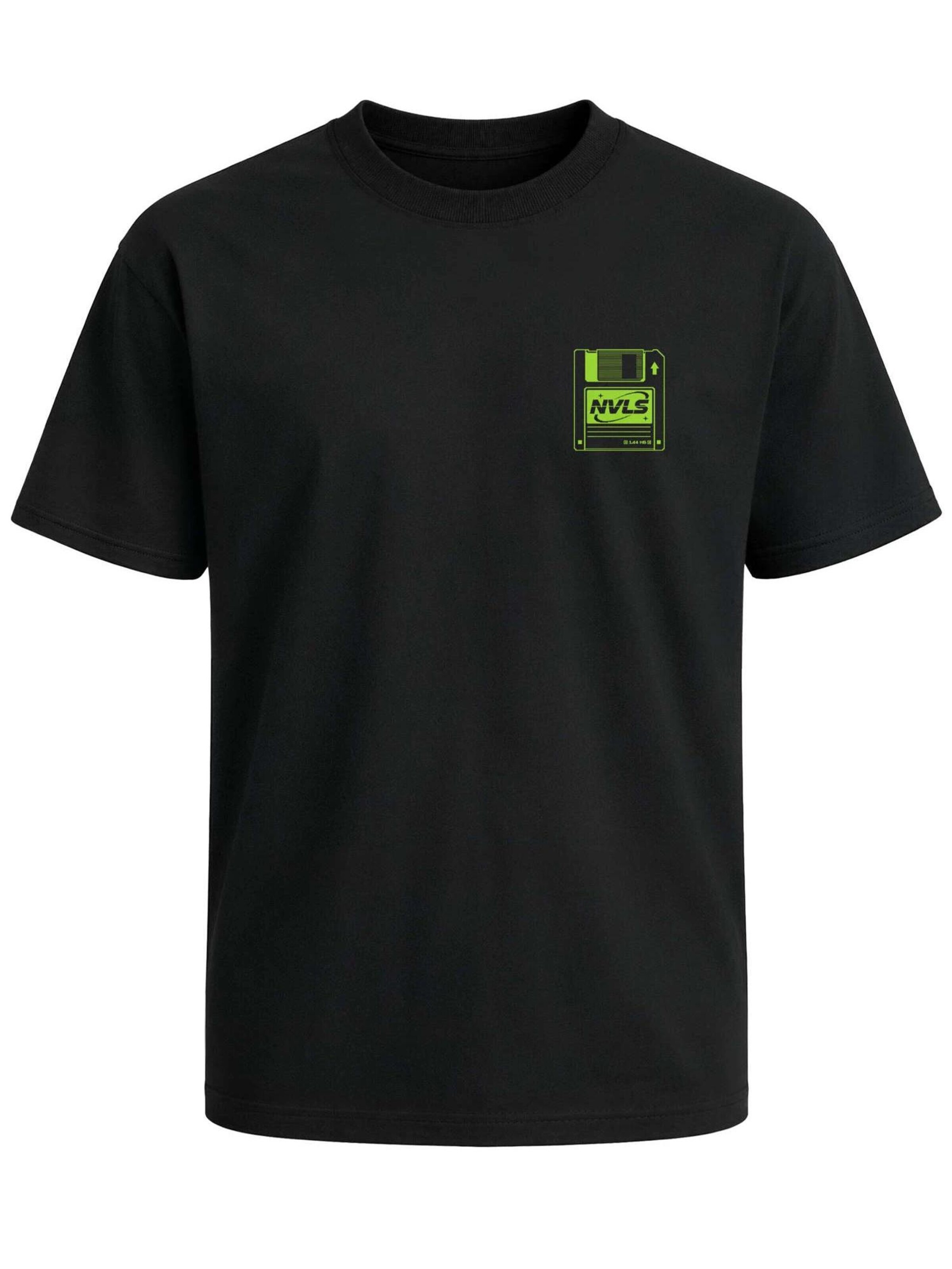 Neverless Shirt 'Digital Archaeology' in Black