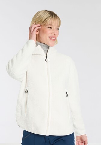 CMP Athletic Fleece Jacket in White: front