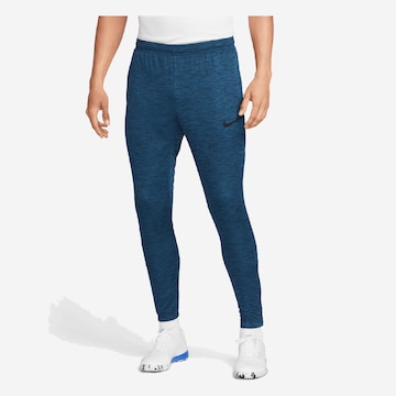 NIKE Slim fit Workout Pants 'Academy' in Blue: front