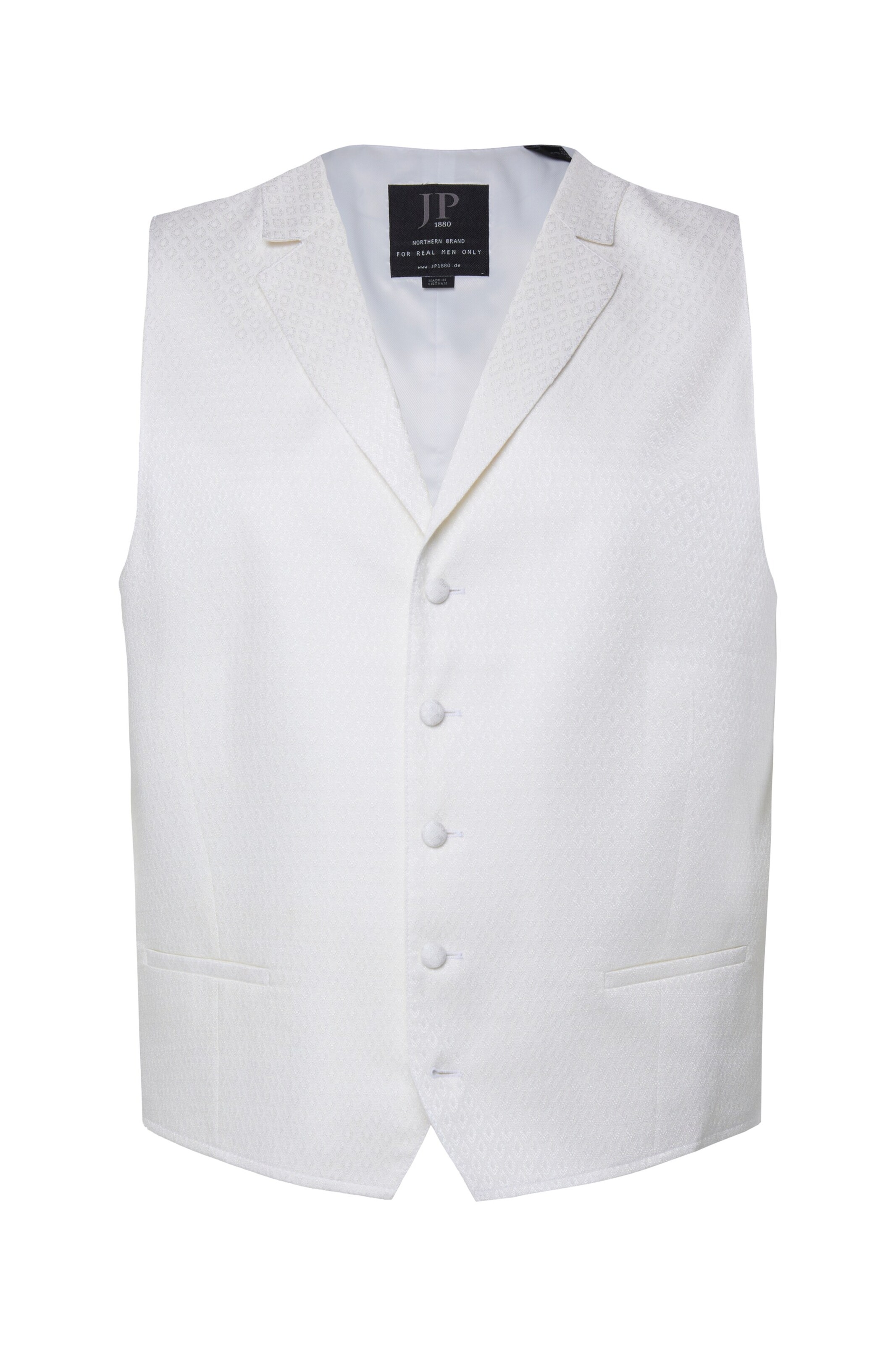 JP1880 Gilet in Wit: voorkant