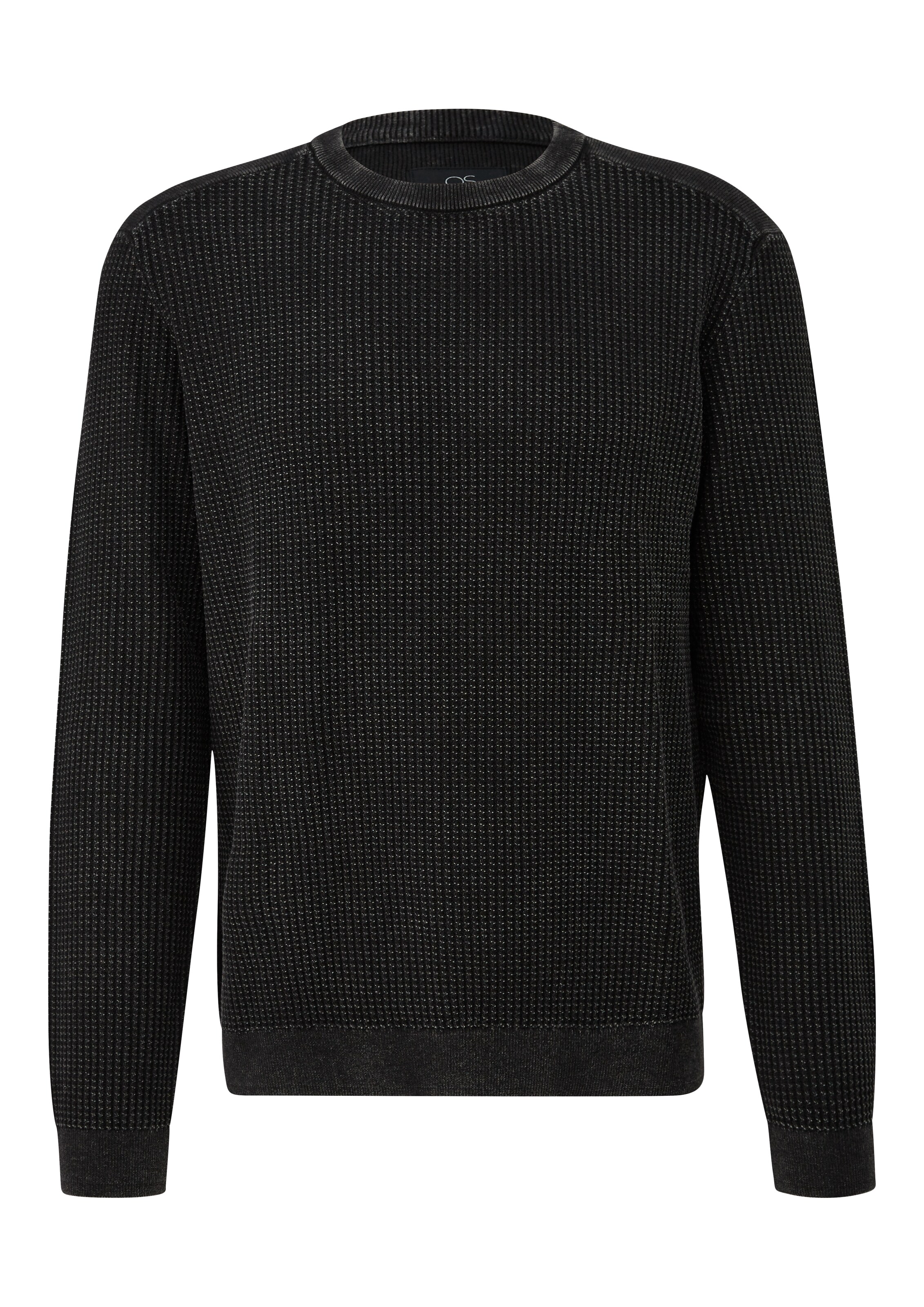 Pull-over QS en noir : devant