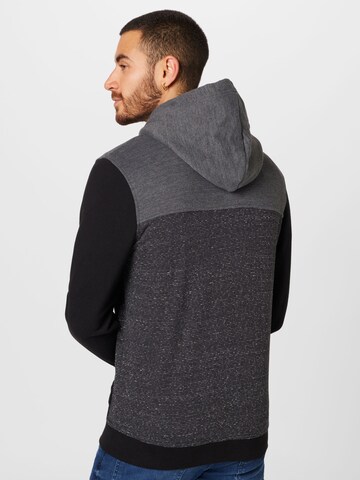 TOM TAILOR Zip-Up Hoodie in Grey