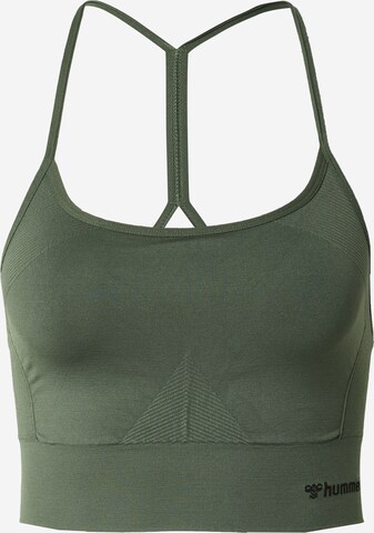 Hummel Bustier Sport bh 'TIFFY' in Groen: voorkant